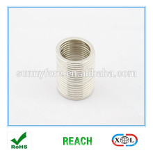 washer ring shape magnet nickel plated